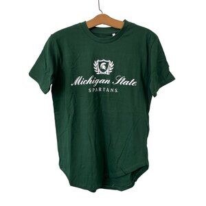 Royce Apparel Pressbox Michigan State Spartans Graphic T Shirt Women S Green NEW